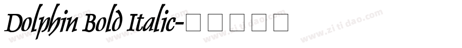 Dolphin Bold Italic字体转换